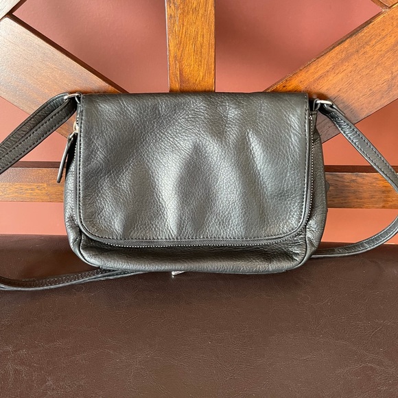 margot Handbags - Margot black leather ruse with adjustable strap